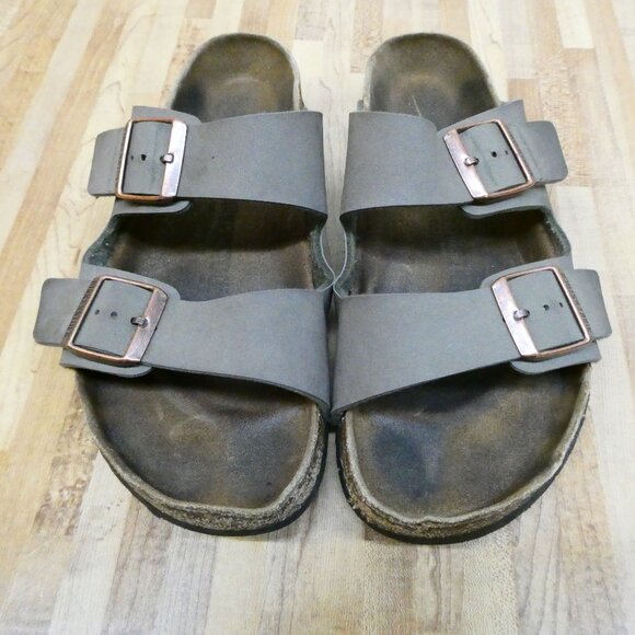Birkenstock Arizona Stone double strap buckle adj. footbed sandals M/9 L/11 - Picture 1 of 10